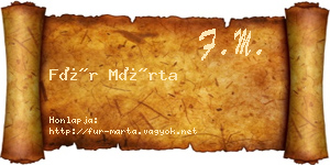 Für Márta névjegykártya